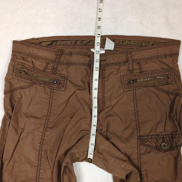 Vintage Y2K Fashion Bug Cargo Pants Womens 16 Brown Cinch Ankle Retro Grunge - Picture 9 of 15